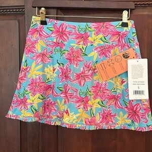 Gottex Aqua Flower Golf & Tennis Ruffle Skort NWT
